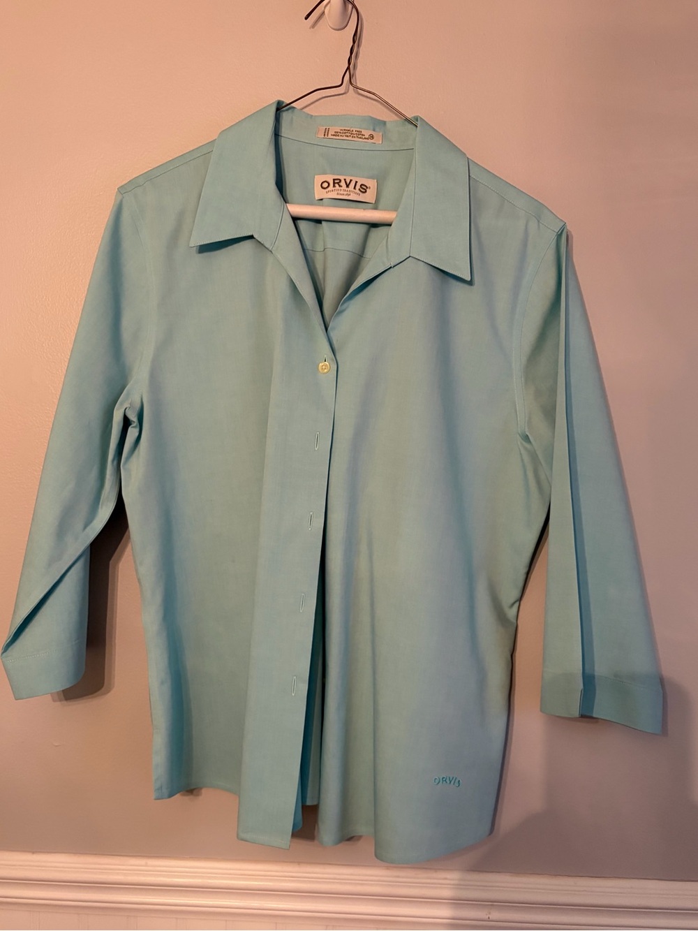 Orvis Aqua Cotton Button-Down Top